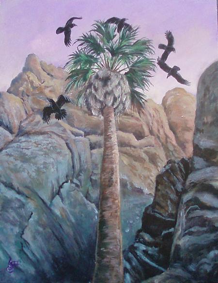 Art Galleries - Crows in Palm Tree - 62445